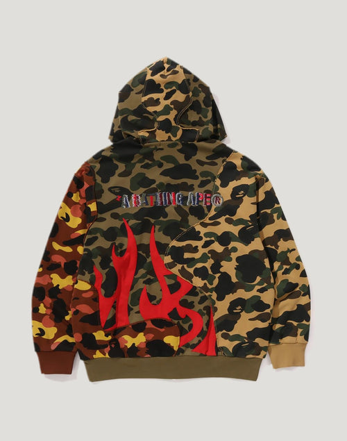 1ST CAMO UPCYCLED RELAXED FIT FULL ZIP HOODIE MENS